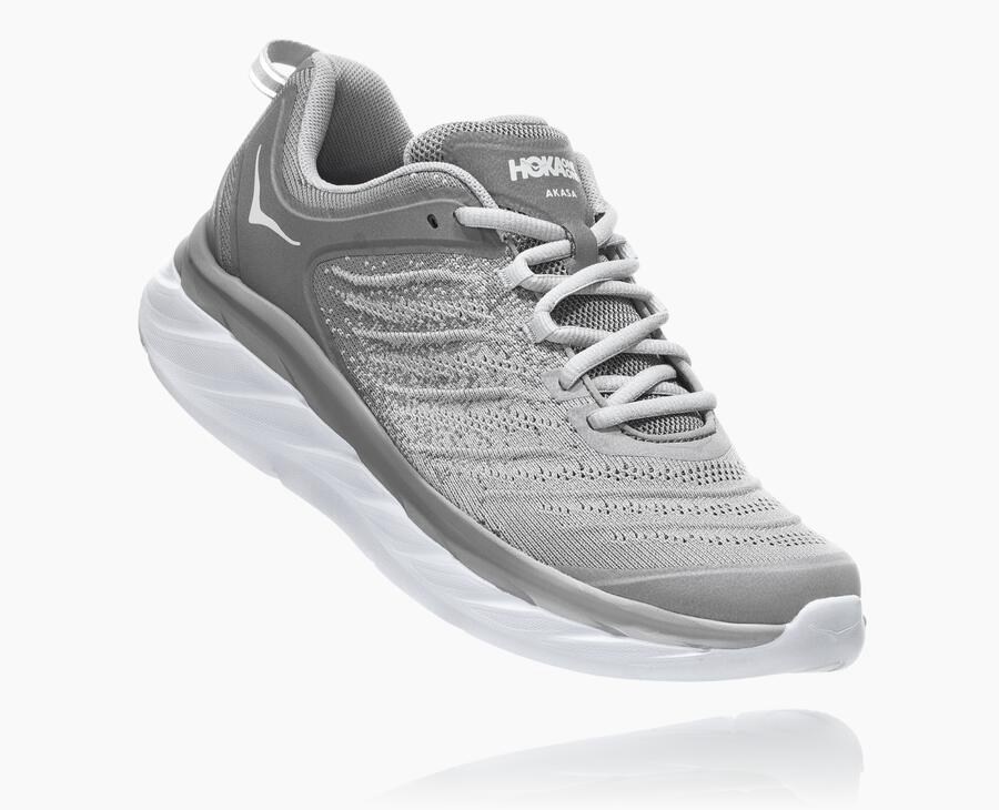 Hoka Akasa - Men's Running Shoes - Grey - UK 691XFCOUS